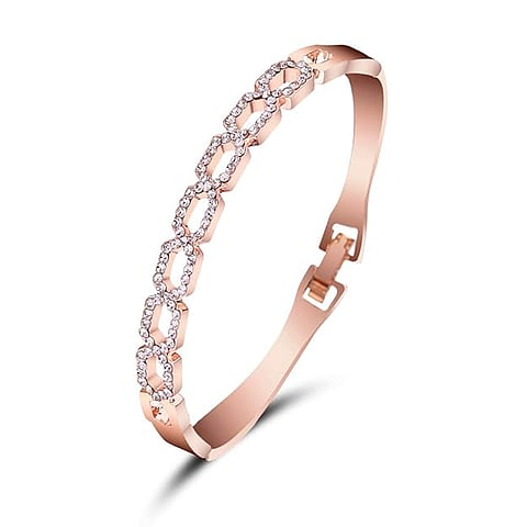 Valentine’s Gift By Shining Diva Fashion 18k Crystal Bangle Bracelet